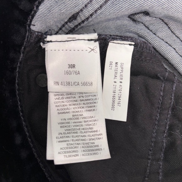 Polo Ralph Lauren Tompkins Mid Rise Skinny Black Crushed Velvet Pants Womens 30R - Picture 5 of 16